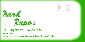 mark rapos business card